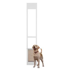 VEVOR Dog Door for Sliding Glass Door 75 7/8"-80 11/16" Adjustable Height L