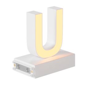 Magnetic LED Light Capital Letter, (U) H3.7" 3000K