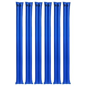 VEVOR Pool Cover Water Bags, 6 Packs 8 Ft, Double Chamber Pool Cover Water Tubes, 0.4mm Thick PVC Bags Weights with Leakproof Screw Cap