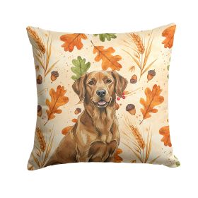 Chesapeake Bay Retriever Heirloom Fall Throw Pillow Decorative Indoor Outdoor Accent Cushion for Couch, Bed or Patio, 14Hx14W