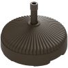 Round Patio Umbrella Base Holder, Heavy Duty Outdoor Umbrella Stand Base, Filled Up To 62lbs With Stand Or 51lbs With Water For Garden, Poolside,