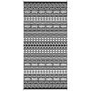 Reversible Outdoor Rug, Waterproof Plastic Straw With Carry Bag, 9 X 18, Black  White Geometric Wall
