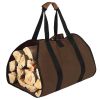 1Pc Firewood Carrier Bag With Handle Durable Wear Resistant Fireplace Logs Holder Side Opening Wood Storage Carrying Bag For Indoor Fireplace Out