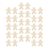 30 Pieces Of Unpainted Gingerbread Man Slices For Painting DIY Handmade Christmas And Halloween Supplies