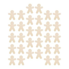 30 Pieces Of Unpainted Gingerbread Man Slices For Painting DIY Handmade Christmas And Halloween Supplies (Option: 30Pieces)