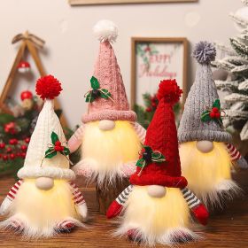 Christmas Gnomes Plush with Light, 11" Glowing Swedish Xmas Gnomes, Battery Operated Pre-lit Gnome (Color: 4Pcs)